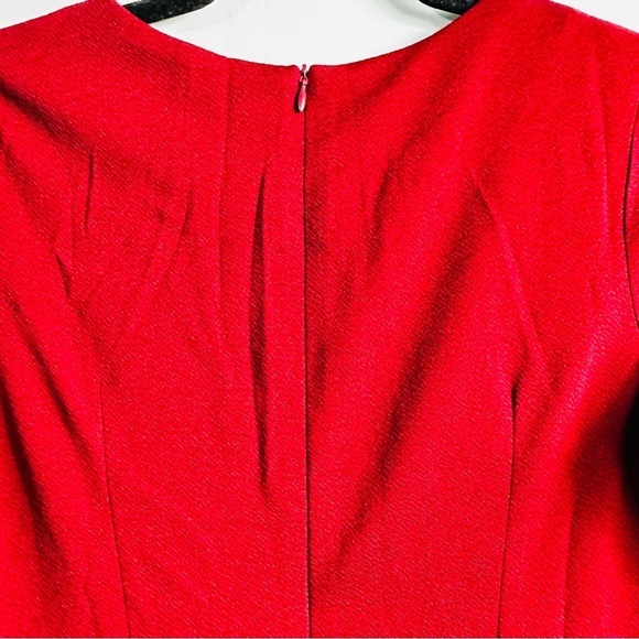 NWT Homeyee Women’s Maroon Half Sleeve Flowy Dress Sz Med. with Zippered Closure - Picture 4 of 6